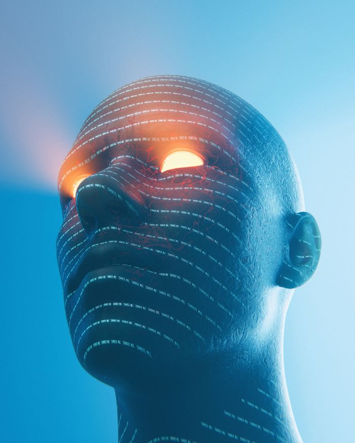 The Art of Drawing Readers In: Your attractive post title goes here A cyberpunk-inspired AI robot portrait with glowing eyes, showcasing a sci-fi aesthetic and futuristic concepts.